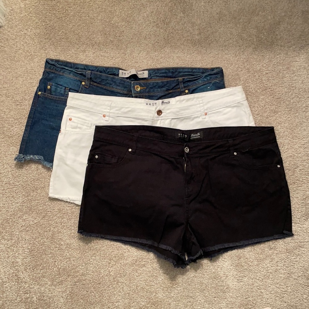 Denim & Co. Ripped Jean Shorts - 3 Pairs